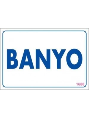 ® Banyo Uyarı Levhası 17,5x25 KOD:1688