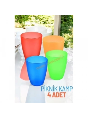 ÇOK SATAN Bardak Seti Kamp Piknik Bardağı 4 ADET