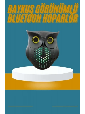 ÇOK SATAN Baykuş Görünümlü Işıklı Bluetooth Speaker Bluetooth Hoparlör