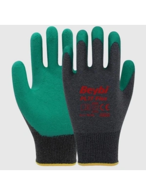 ® Beybi PL17 Flex Likralı İpten Örme Lateks Eldiven NO:9 Yeşil