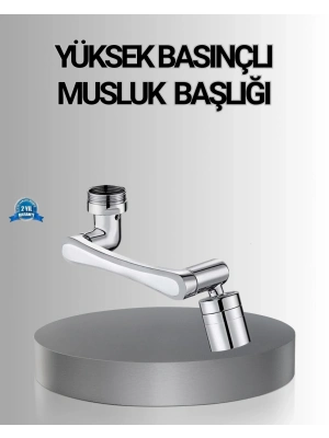 ® 1080° Dönebilen Musluk Başlığı Robotik Kol Havalandırıcı Çok Yönlü Su Yönlendirme