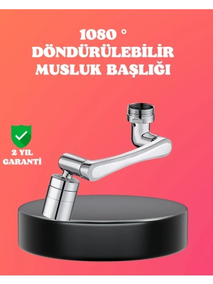 ® 1080° Dönebilen Püskürtme Filtreli Musluk Başlığı Su Tasarruflu