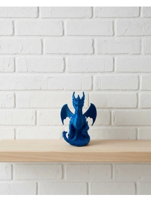 ® 12 cm Mavi Ejderha Figürü Koleksiyonluk Dekoratif Biblo