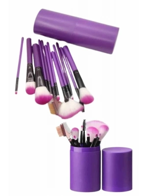 ® 12 Parça Makyaj Fırça Seti Profesyonel Fondöten Allık Far Kontür Fırçası