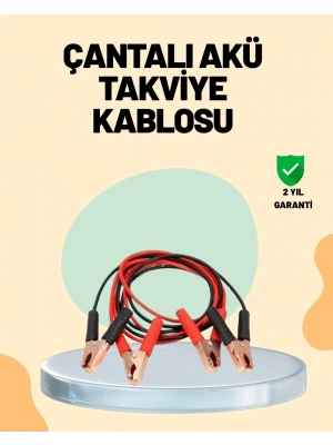 ® 1200 Amper Jumper Kablo 2 Metre Bakır Uçlu Araç Takviye Seti