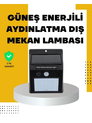 ® 144 LEDli Geniş Aydınlatma Alanına Sahip Güneş Enerjili Güvenlik Lambası