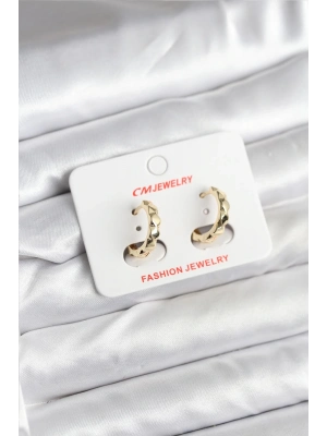 ® 14K Gold Renk Kaplama CM Kadın Küpe