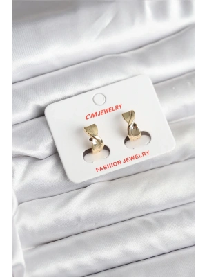 ® 14K Gold Renk Kaplama CM Kadın Küpe