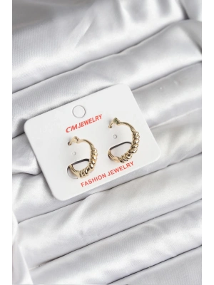 ® 14K Gold Renk Kaplama CM Kadın Küpe