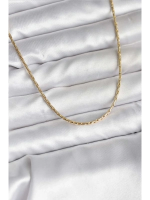 ® 14K Gold Renk Kaplama İnce Zincir Model CM Kadın Kolye