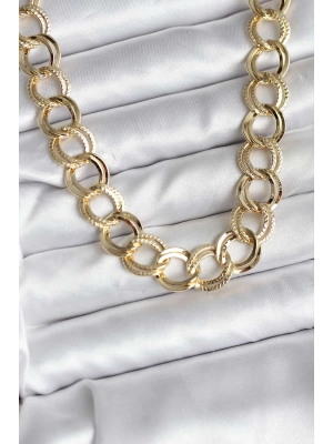 ® 14K Gold Renk Kaplama Samanyolu Model CM Kadın Kolye