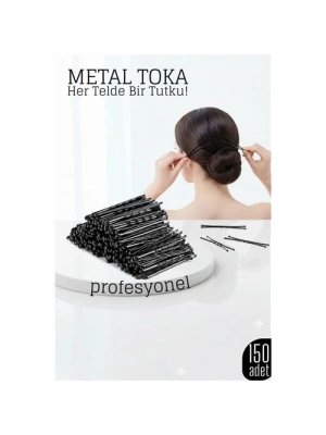 ® 150’li Siyah Metal Tel Toka Seti – Profesyonel Saç Şekillendirme İçin
