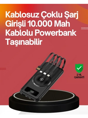 ® 22.5W Hızlı + 15W Kablosuz Şarj – Akıllı Powerbank ile Her An Enerji