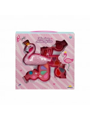 ® 2599 Flamingo Şekilli 3 Katlı Makyaj Güzellik Seti