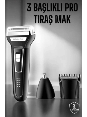 ® 3 Başlıklı Kulak Ve Burun Tıraş Makinesi Erkeklere Özel