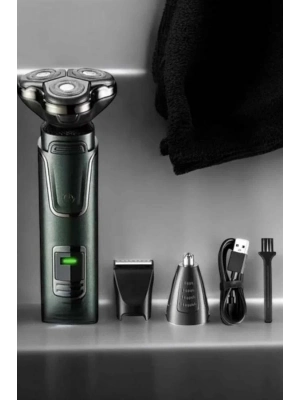 ® 3 Başlıklı Profesyonel Saç ve Sakal Bakım Seti Vücut, Burun ve Kulak Tüy Alma