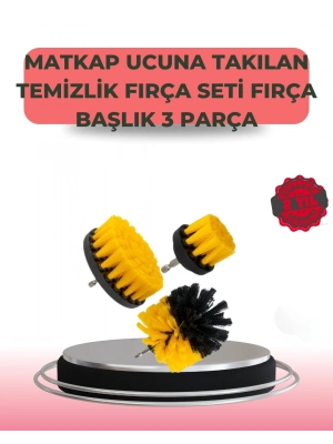 ® 3 Parça Matkap Ucu Temizlik Fırçası Dayanıklı Naylon Kıllı