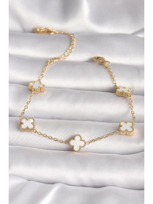 ® 316L Çelik Gold Renk Baby Boy Yonca Model Kadın Bileklik