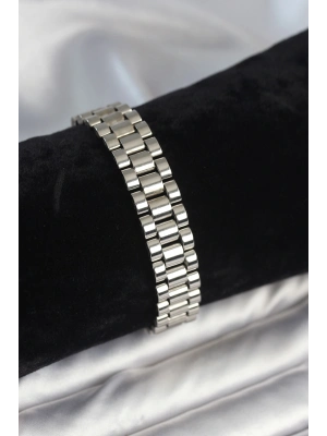 ® 316L Çelik Gümüş Renk 12 mm Kalınlık Erkek Bileklik