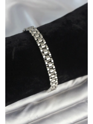 ® 316L Çelik Gümüş Renk 7 mm Kalınlık Erkek Bileklik