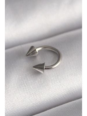 ® 316L Çelik Gümüş Renk Halka Çivi Model Kadın Piercing