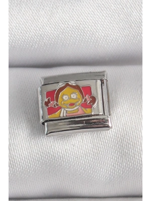 ® 316L Çelik Gümüş Renk Renkli Çocuk İşlemeli Nomination Charm