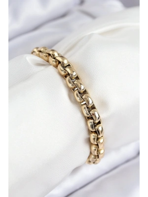 ® 316L Çelik Halat Zincir Model Gold Renk Kadın Bileklik