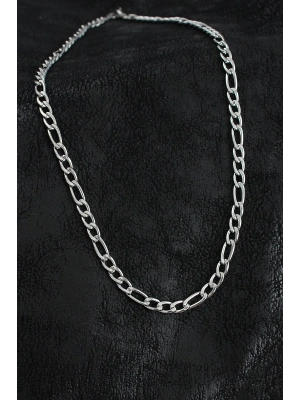 ® 316L Çelik Kalın Figaro Zincir Model Gümüş Renk Erkek Kolye