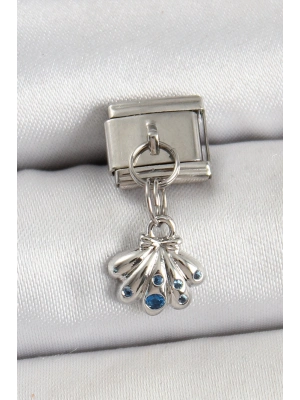 ® 316L Çelik Sallantılı Fiyonklu Buket Model Gümüş Renk Nomination Charm