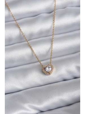 ® 316L Çelik Zincir Gold Renk Charm Kadın Kolye