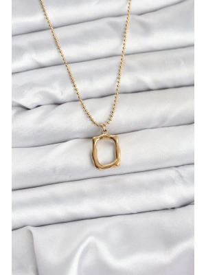 ® 316L Çelik Zincir Gold Renk Model Kadın Kolye