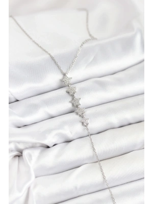 ® 316L Çelik Zincir Gümüş Renk Yıldız Model Y Kolye