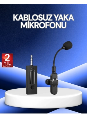 ® 360° Kablosuz Yaka Mikrofonu – Gürültü Engelleme, 60m Menzil, Type-C Şarjlı