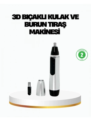® 3D Bıçaklı Burun ve Kulak Tıraş Makinesi Pil ile Çalışan Taşınabilir Model