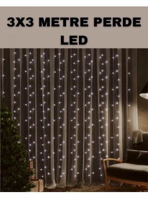 3x3 LED Şelale Perde Işık Kutlama ve Dekor Aydınlatması