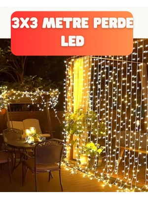 3x3 Metre Şelale LED Perde Işık İç Dış Mekân Dekorasyonu
