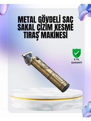 ® 4 Kılavuz Taraklı Profesyonel Saç ve Sakal Kesme Makinesi