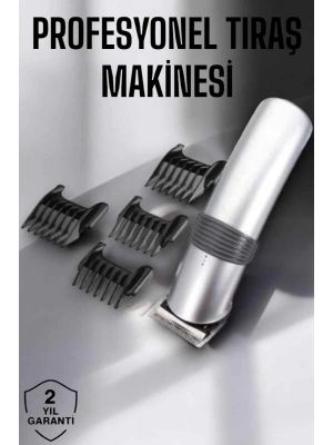 ® 4 Taraklı Taşınabilir Profesyonel Saç ve Sakal Kesme Tıraş Makinesi