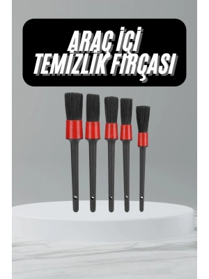 ® 5 Adet Oto Detaylı Temizleyici Araç İçi Temizlik Fırça Seti Koltuk Döşeme Kapı Toz Alma Fırçası