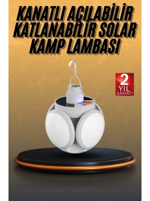 ® 5 Kanatlı Bahçe Aydınlatma Led Askılı Solar Güneş Enerji Usb Sarjlı