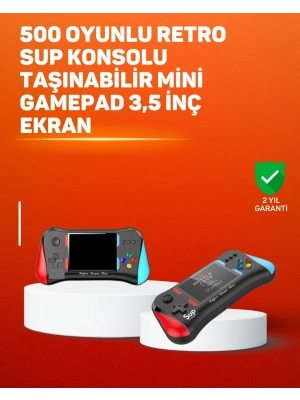 ® 500 Oyunlu El Tipi Taşınabilir Oyun Konsolu – Şarjlı ve TV Bağlantılı Model