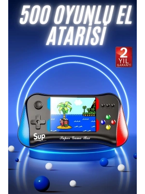 ® 500 Oyunlu Retro Sup Konsolu Taşınabilir Mini Gamepad 3,5 İnç Ekran