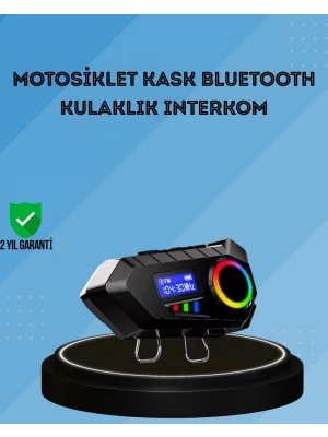 ® 500mAh Bataryalı Bluetooth 5.4  İnterkom LED Ekranlı FM Destekli
