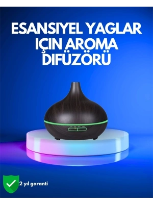 ® 550 ml Kapasiteli Ultrasonik Difüzör – Yağsız Nemlendirici Kullanımıyla Uyumlu