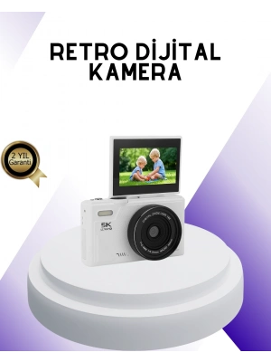 ® 5K UHD Dijital Kamera WiFi Bağlantılı Otofokus 18x Zoom Taşınabilir