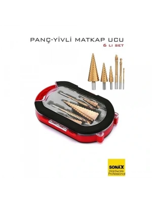 ® 6lı Titanyum Kaplama Kademeli Panç Matkap Ucu Seti – Metal, Ahşap ve Plastik için