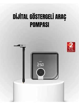 ® 6000mAh Bataryalı Type-C Şarjlı Mini Hava Kompresörü LED Işıklı