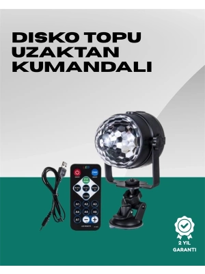® 7 Farklı Aydınlatma Modu ve Ses Sensörlü Disko Topu Lambası