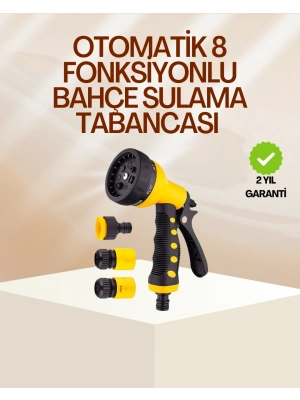 ® 8 Fonksiyonlu Bahçe Sulama Tabancası Seti Çok Amaçlı Hortum Ucu
