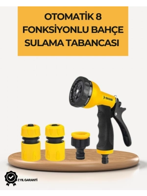 ® 8 Modlu Bahçe Sulama Tabancası Seti Bitki Çiçek Araç Temizleme